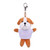 4" Keychain - Bulldog with customized shirt