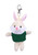 4" Keychain - Bunny with customized shirt