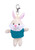 4" Keychain - Bunny with customized shirt