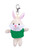4" Keychain - Bunny with customized shirt