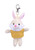 4" Keychain - Bunny with customized shirt