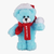 12″ Christmas Bear Plush in Custom Scarf | Holiday Plush Toy
