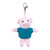 4" Keychain - Pig with customized shirt