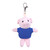 4" Keychain - Pig with customized shirt