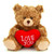 (Sample) 6" & 9" Valentine Teddy Bear with a Message on Holding Heart
