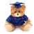 (Sample) 11″ Graduation Bear Plush | Stuffed Animal in Cap & Gown