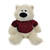(Sample) Customized Cream Sophie Bear with tee shirt, sitting, 11