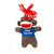 4" Black Sock Monkey Plush Keychain with Customized T-shirts