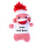 4" Orange Sock Monkey Plush Keychain with Customized T-shirt