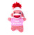 4" Orange Sock Monkey Plush Keychain with Customized T-shirt
