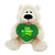 11″ Cream Bear with "Happy St Patrick’s Day" Heart | Stuffed