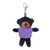 4" Keychain - Black bear with customized shirt