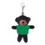 4" Keychain - Black bear with customized shirt
