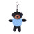 4" Keychain - Black bear with customized shirt
