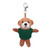 4" Keychain - Brown bear with customized shirt