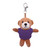 4" Keychain - Brown bear with customized shirt