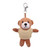 4" Keychain - Brown bear with customized shirt