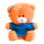 4" Qbeba Bear Keychain with Customized Tee-Plush Keychain