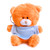 4" Qbeba Bear Keychain with Customized Tee-Plush Keychain