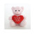 6" and 9" Teddy Bear Holding Heart with Message "Love You"