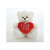 6" and 9" Teddy Bear Holding Heart with Message "Love You"