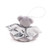 Angel Bear Ornament Silver 4"