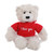 Brandon Bear Cream with Red I love you Hoodie 12"