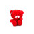 Colors of Love Qbear Keychain - Red Plush Teddy Bear Keyring