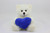 Cream bear with color hearts, sitting, 9"