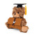 Graduation Bear with Suitcase Gift Card  Holder 6"