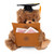 Graduation Bear with Suitcase Gift Card  Holder 6"