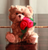 Mocha bear with roses 6"