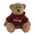 Oatmeal Bear with Maroon I love you Hoodie 12"