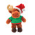 Personalized Plush Moose 12" Christmas Green Shirt
