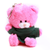 Qbeba Pink keychain bear with Customizable tee 4"