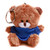 Qbeba brown keychain bear with Customizable tee 4"