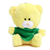 Qbeba yellow keychain bear with Customizable tee 4"