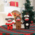 Santa Sock Monkey Plush 4" - Soft Plush Stuffed Monkey