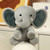 Soft Plush Elephant Gray 9"