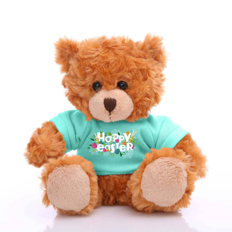 Mocha Bear in Happy Easter T-shirt | Easter Bear Plush Toy