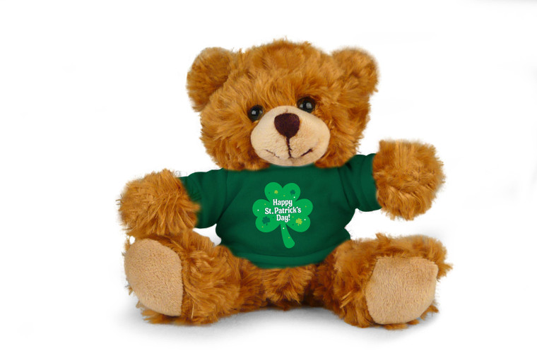 Mocha Sitting Bear 6" St. Patrick's Day