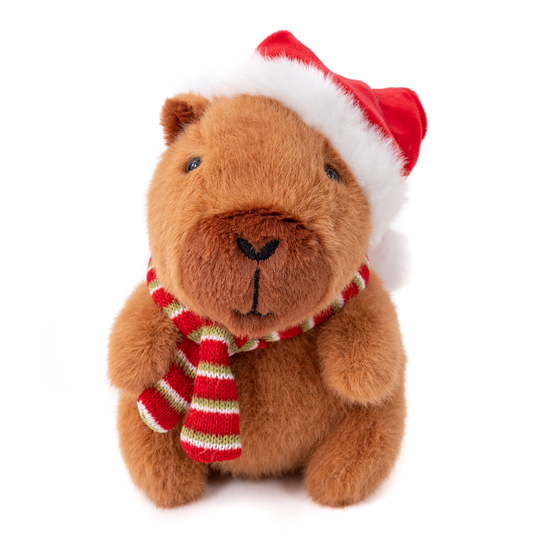 8″ Christmas Capybara Plush Toy | Holiday Stuffed Animal