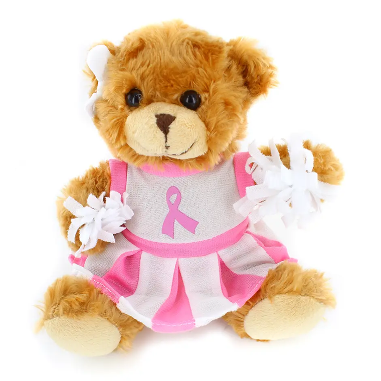 6" Pink Cheerleader Bear