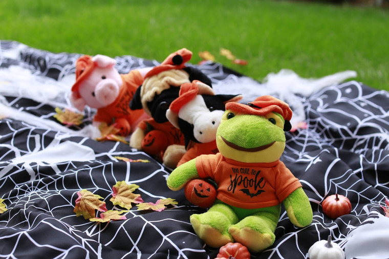 Halloween 12 in stuffed animal plush toys personalized Frog