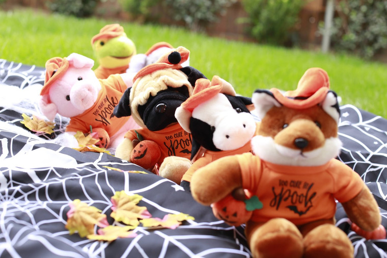 Halloween 12 inch stuffed animal plush cow personalizd