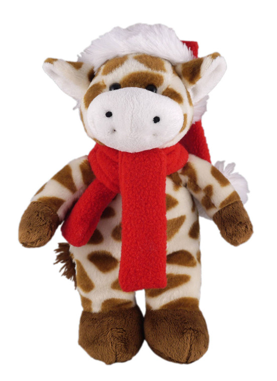 8″ Christmas Giraffe Plush in Custom Scarf | Winter Plush