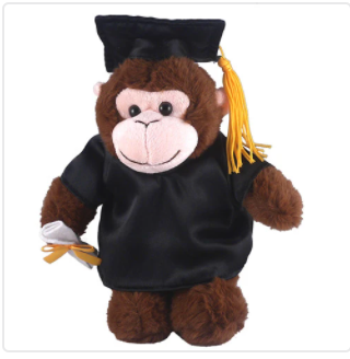 Graduation Monkey 8"
