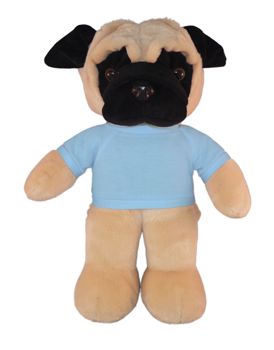 Floppy Pug With Personalized Tee 12”