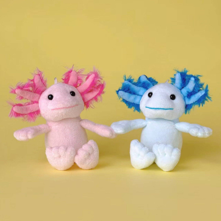 4" Magnetic Axolotl Keychain Plush Pair | Axolotl Pair Toy