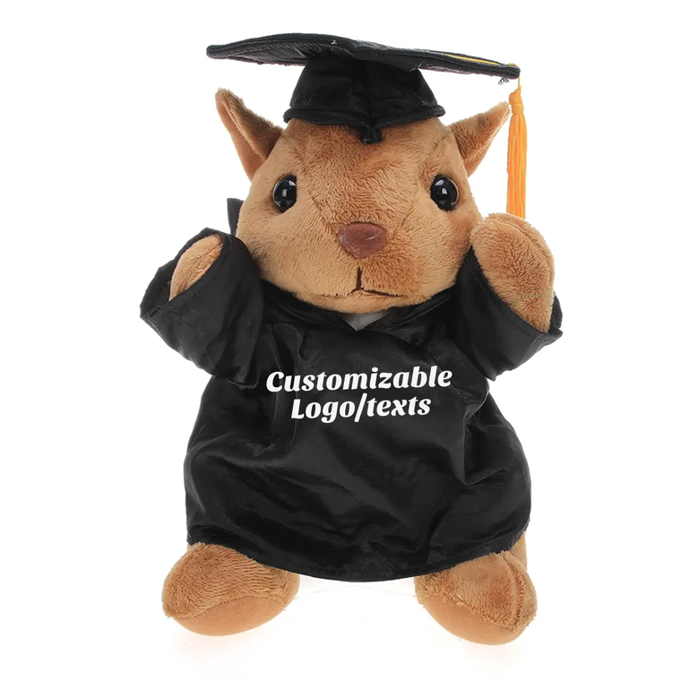 Graduation Animals--Squirrel 11" with custom imprint